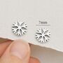 Sterling Silver Snowflake Stud Earrings, thumbnail 7 of 8