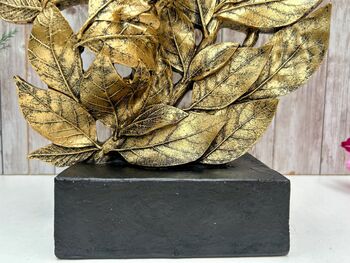 Abstract Couple Sculpture With Gold Leaf Detail Gift Ornament, 9 of 9