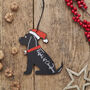 Black Cocker Spaniel Dog Christmas Decoration Personalisation Available, thumbnail 1 of 6