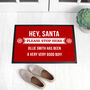 Personalised Hey Santa Christmas Indoor Doormat, thumbnail 3 of 4