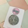 Large Disco Ball Glitter Resin Hair Clip / Retro Party Barrette / Oversized Silver Mirror Resin Slide / New Year's Eve Styling Accessory, thumbnail 5 of 7