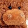 Scottish Highland Cow Brown Soft Toy, Gift Wrapped, thumbnail 5 of 8