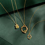 May Birthstone Emerald And Gold Vermeil Plated Necklace, thumbnail 9 of 9