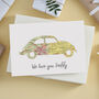 Personalised Fathers Day Map Beetle Car Card, thumbnail 1 of 5