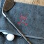 Personalised Sports Towel With Pocket And Golf Shield, thumbnail 2 of 3