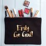 Personalised Gold Foil Go Girl Make Up Bag, thumbnail 1 of 2