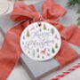 12 Christmas Gift Tags With Christmas Forest Reindeer Design And Gold Twine, thumbnail 2 of 4