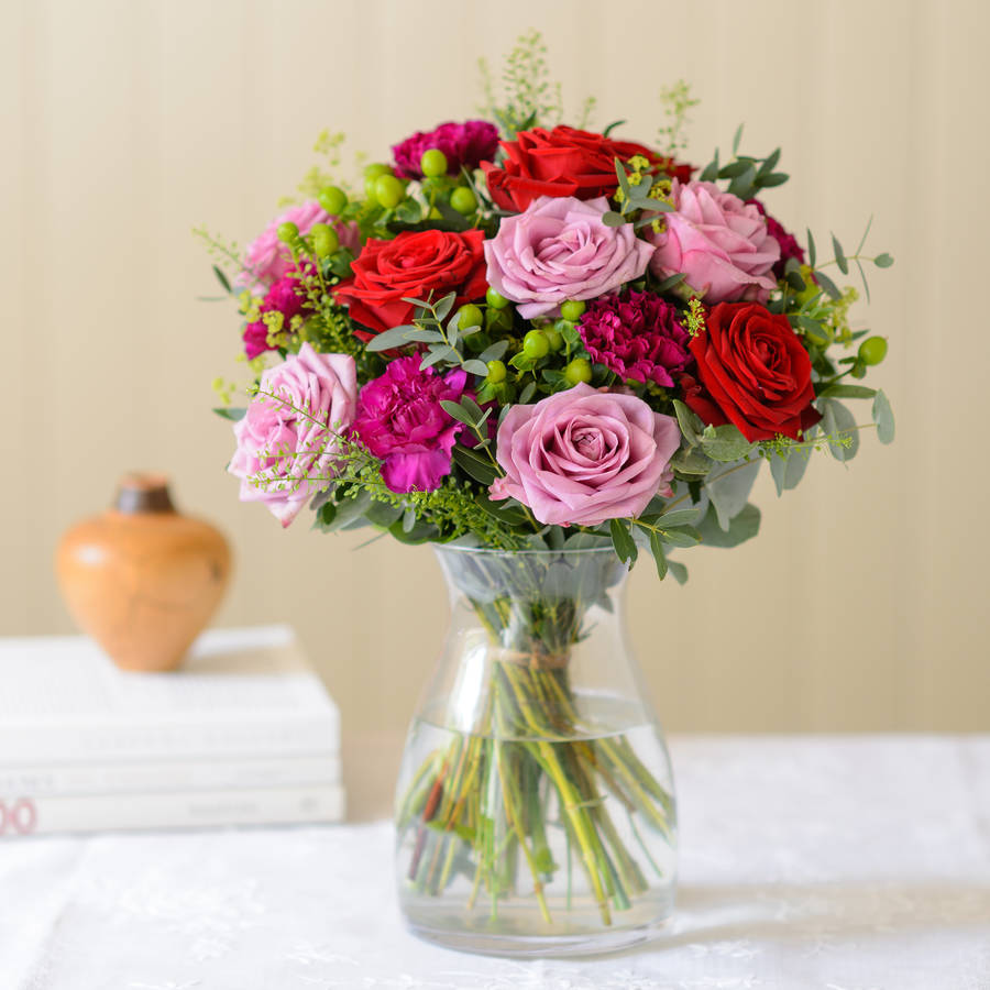 rose delight bouquet by the flower studio | notonthehighstreet.com