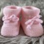 Pink Knitted Baby Booties, thumbnail 6 of 8