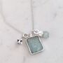 'The Trio' Aquamarine Sterling Silver Necklace, thumbnail 2 of 8