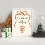 A4 Christmas Art Print, Eat Drink And Be Merry, thumbnail 2 of 6