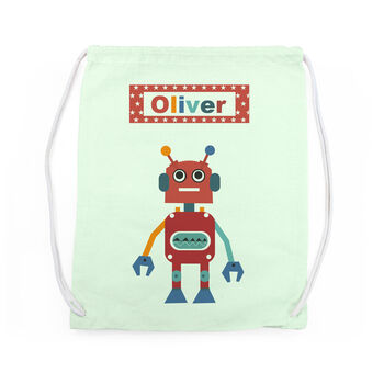 Personalised Boy's Robot Pe Kit Bag, 6 of 12