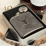 Personalised Stag Groomsman Two Tone Hip Flask, thumbnail 1 of 6