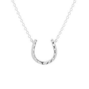 Horseshoe Necklace Silver/Gold Vermeil, 5 of 8