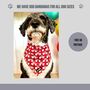 Red Reindeer And Gingham Christmas Dog Bandana, thumbnail 4 of 4