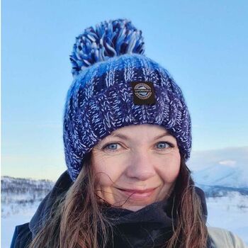 Blue Gradient Reflective Super Bobble Hat, 2 of 7