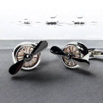 Personalised Propeller Cufflinks For Father's Day, 9 of 9