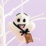 Personalised Felt Ghost Hanging Christmas Decoration, thumbnail 2 of 5