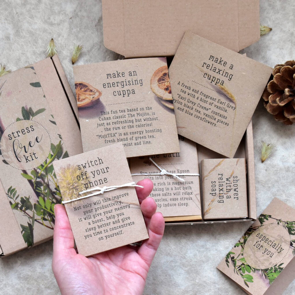 Stress Free Kit Relaxation Letterbox Gift By Mrs L Cards Notonthehighstreet Com