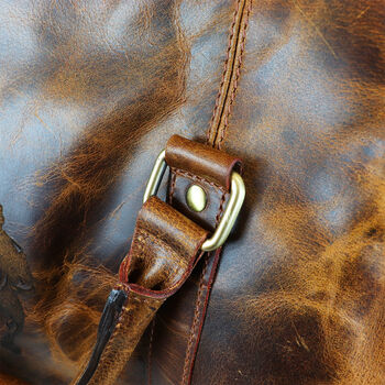 Personalised Buffalo Leather Weekender Bag, 12 of 12