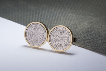 1956 70th Birthday Sixpence Coin Cufflinks, 2 of 4