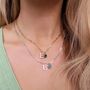 Birthstone And Initial Gold Or Silver Charm Necklace, thumbnail 1 of 3