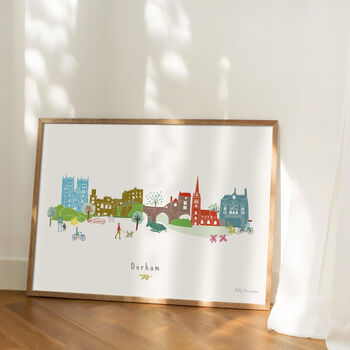 Durham Skyline Of Landmarks Travel Print, 2 of 4