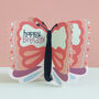 Happy Birthday 3D Card Butterfly, thumbnail 1 of 2