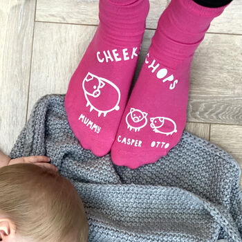 Personalised Cheeky Chops Socks, 4 of 4