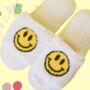 Happy Face Slippers White, thumbnail 2 of 7
