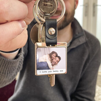 Father's Day Personalised Photo And Message Keyring, 2 of 6