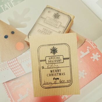 Special Delivery Christmas Rubber Stamp, 5 of 5