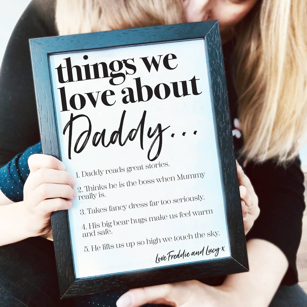 Personalised Things We Love About Grandad Grandpa Print By Coconutgrass