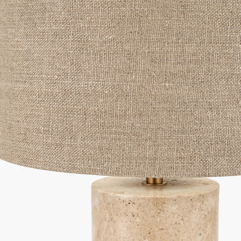 Costal Muted Tones Limestone Cylinder Table Lamp, 9 of 9