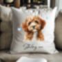 Personalised Cavapoo Hearts Cushion Cover Gift, thumbnail 1 of 2