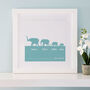 Personalised Herd Of Elephants Family Print, thumbnail 1 of 7