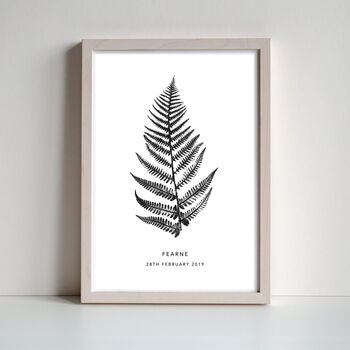 Personalised Fern Leaf Monoprint Fine Art Print, 10 of 12
