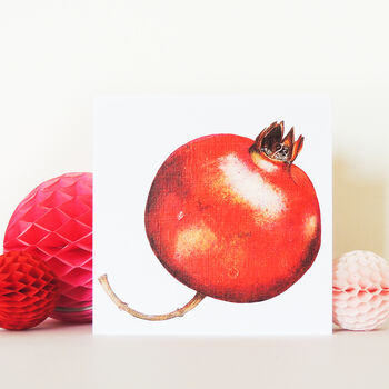 Pomegranate Greetings Card, 3 of 5