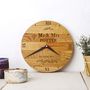 Personalised Handcrafted Wooden Clock, thumbnail 2 of 3