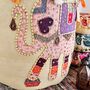 Green Tea Handmade Elephant Pouffe Footstool, thumbnail 8 of 9