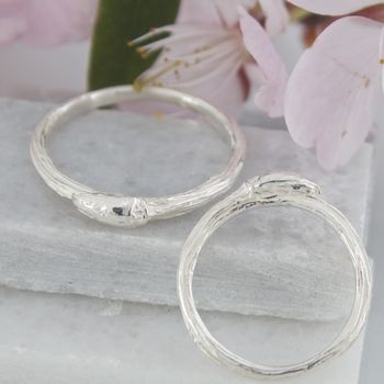 Silver Willow Twig Ring, Silver Organic Branch Ring, 8 of 9