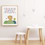 Be Strong And Courageous Bright Kids Print, thumbnail 3 of 4