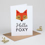 Hello Foxy Valentine's Card, thumbnail 4 of 5