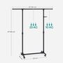 Clothes Rack Garment Clothes Rail With Extendable Bar, thumbnail 10 of 10