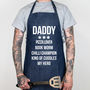 Personalised Father's Day List Denim Apron, thumbnail 4 of 5