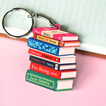 Personalised Books Keyring For Mum, 6 of 8