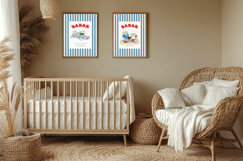 Set Of Two Babar Family Weekend Nursery Art Prints, 2 of 6