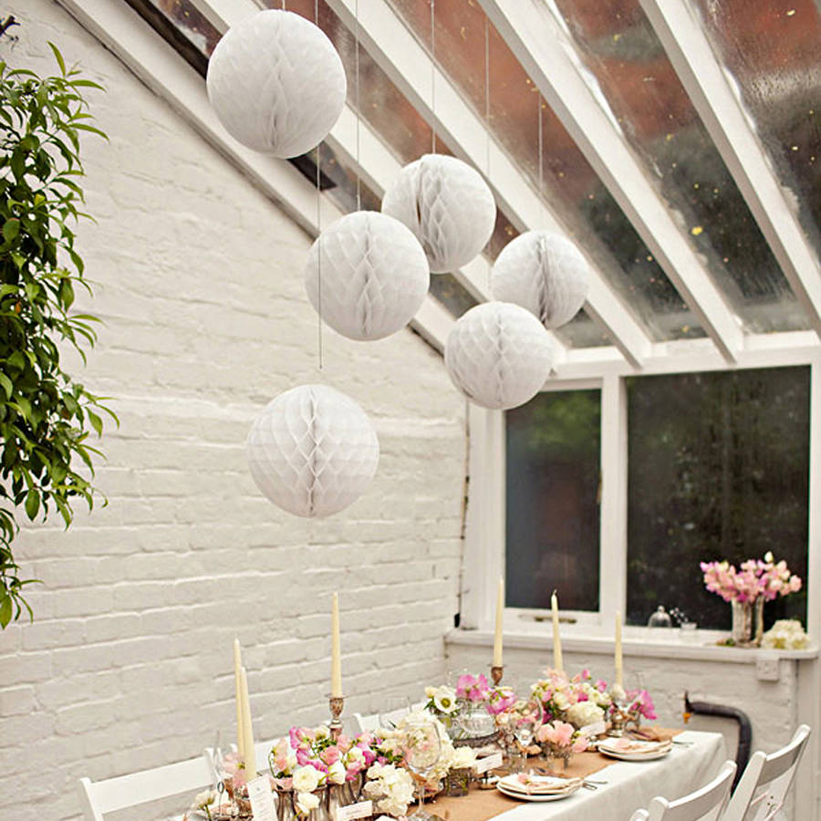 Ice Cream Tissue Paper Garland Honeycomb Ball Birthday Wedding Party Decor 