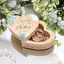Watercolour Ocean Printed Wooden Heart Wedding Ring Box, thumbnail 1 of 2