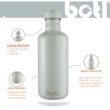 1200ml Tough Stainless Steel Lightweight Bottle, 3 of 6